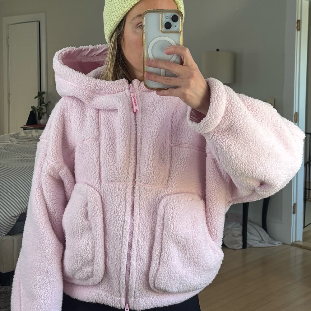 FP Movement by Free People Pink Teddy Jacket